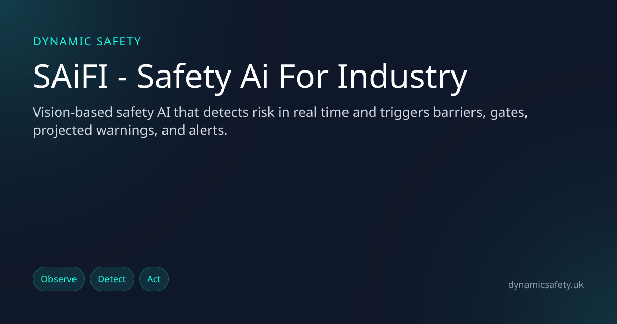 Dynamic Safety | SAiFI: Safety Ai For Industry | Active Safety Solutions